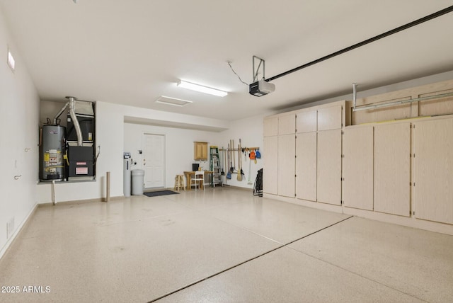 16412 W Peppertree Ct, Surprise, AZ 85387 - garage featuring water heater, a garage door opener, and heating unit