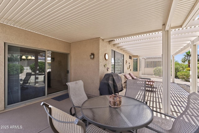 16412 W Peppertree Ct, Surprise, AZ 85387 - view of patio with outdoor dining area, grilling area, and a pergola