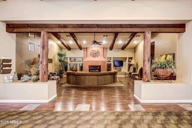 5830 E Mckellips Rd Unit 120, Mesa, AZ 85215 - reception with beam ceiling and a ceiling fan