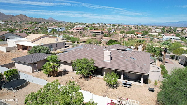 aerial view featuring a mountain view