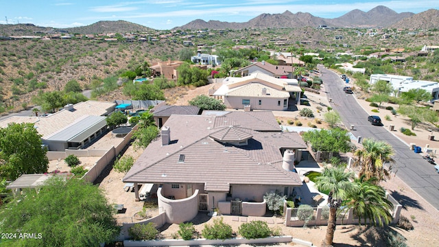 aerial view featuring a mountain view