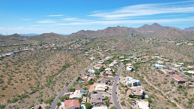 bird's eye view featuring a mountain view