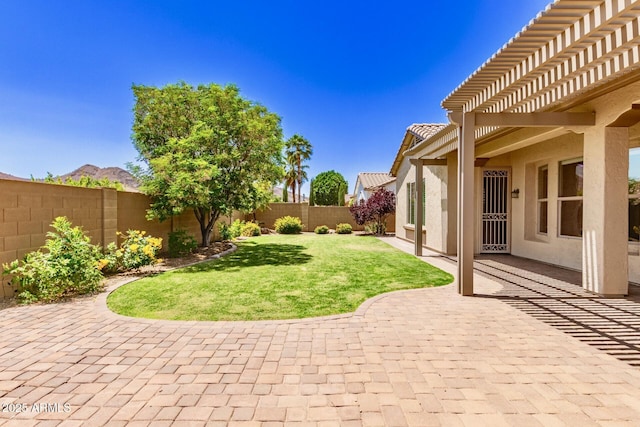 5541 W Desperado Way, Phoenix, AZ 85083 - view of yard featuring a patio area and a pergola