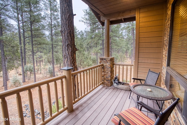 view of wooden terrace