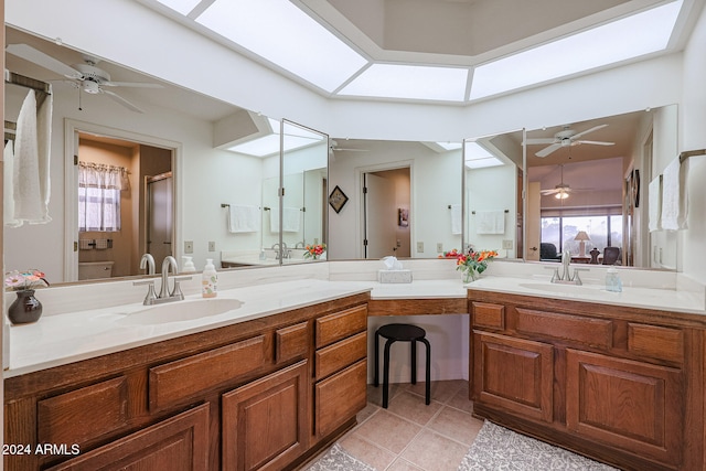 bathroom featuring vanity and tile patterned floors