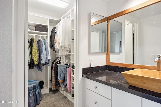 spacious closet featuring a sink