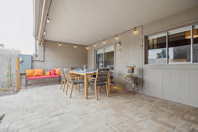 view of patio with outdoor dining space