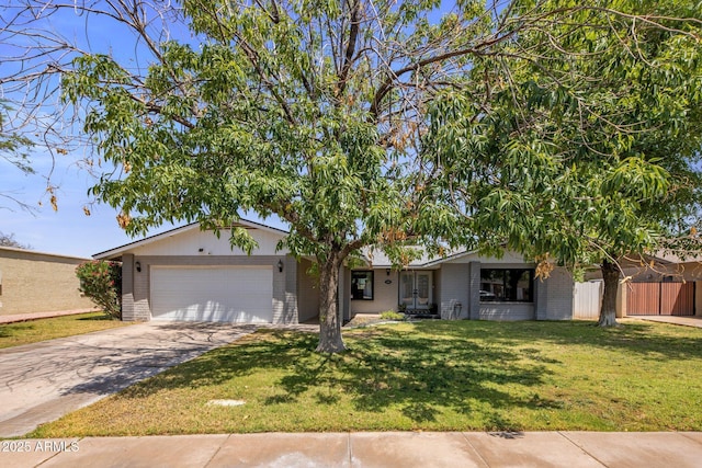 1540 E Glencove St, Mesa, AZ 85203 - single story home featuring an attached garage, brick siding, and driveway