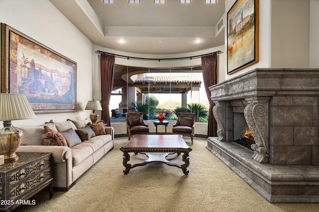 view of carpeted living room