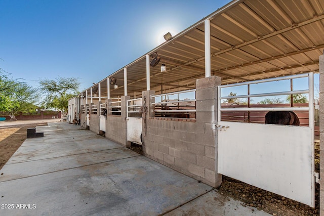 view of horse barn