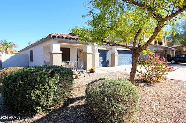 view of front of property with a porch