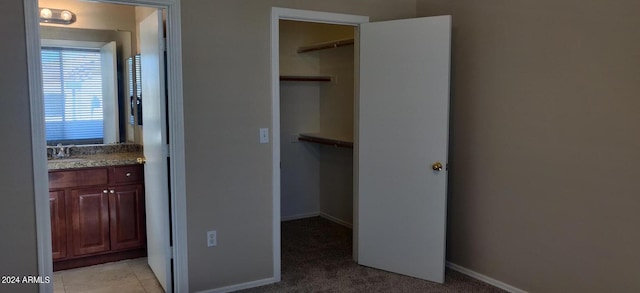 closet featuring sink