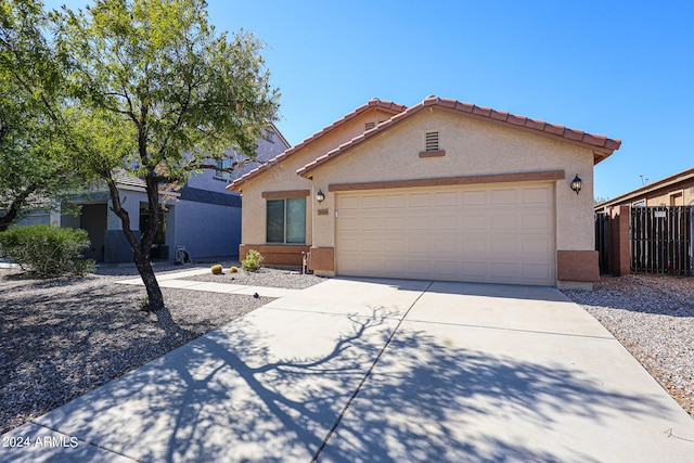 view of front of home featuring a garage