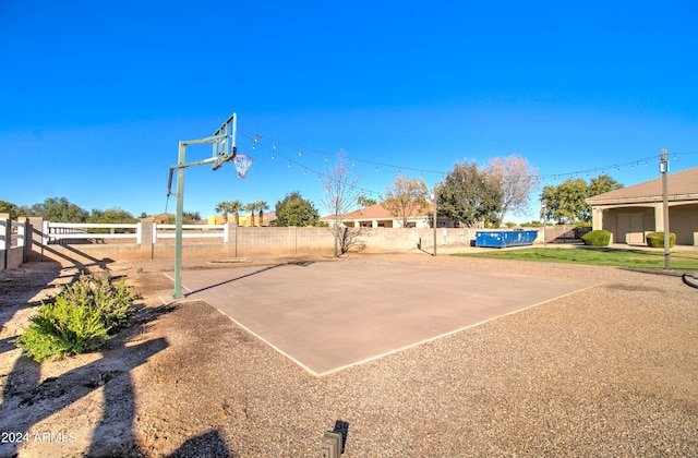 view of basketball court