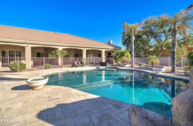 view of pool with a patio area