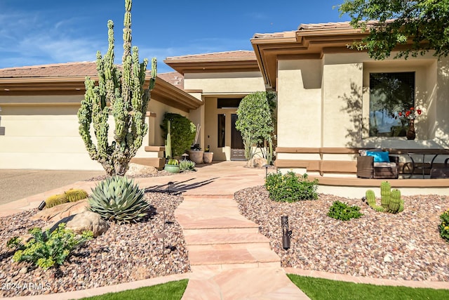 view of front of home featuring a garage