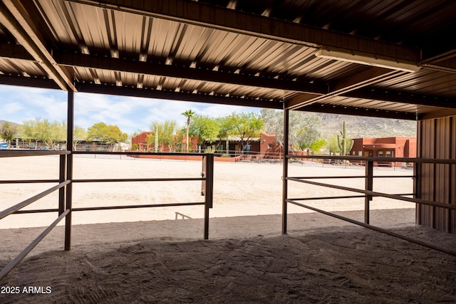 view of horse barn