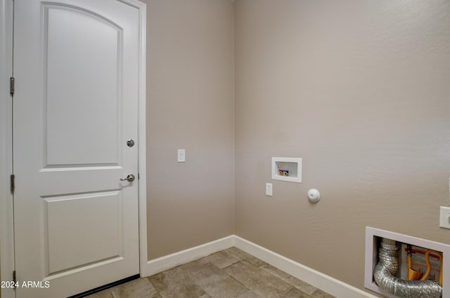 laundry area featuring washer hookup and hookup for a gas dryer