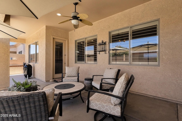 2069 E Winchester Way, Chandler, AZ 85286 - view of patio featuring ceiling fan