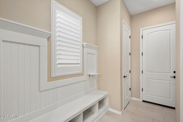 mudroom with baseboards