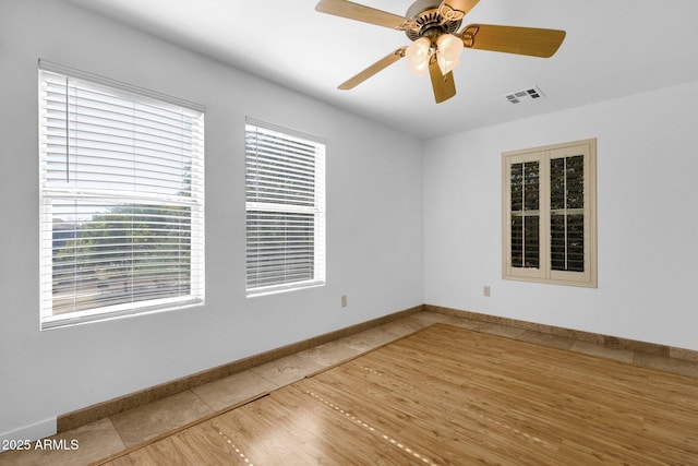 2545 E Harrison Ct, Gilbert, AZ 85295 - unfurnished room with ceiling fan and wood finished floors