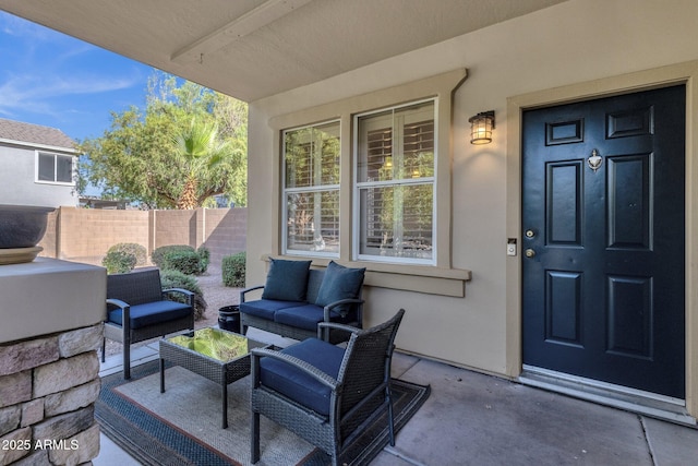 2545 E Harrison Ct, Gilbert, AZ 85295 - property entrance featuring stucco siding and an outdoor living space