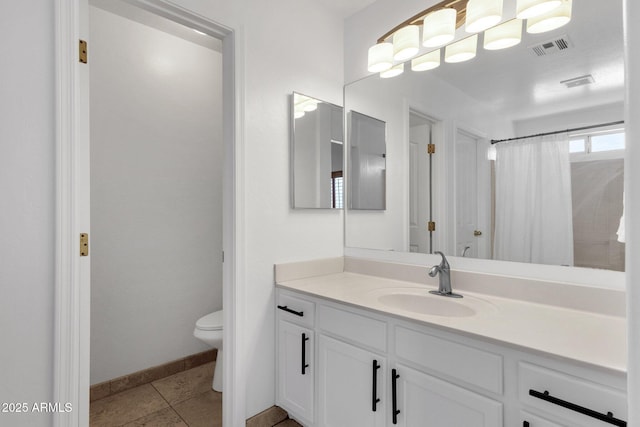 2545 E Harrison Ct, Gilbert, AZ 85295 - full bath with vanity, tile patterned floors, and a shower with shower curtain