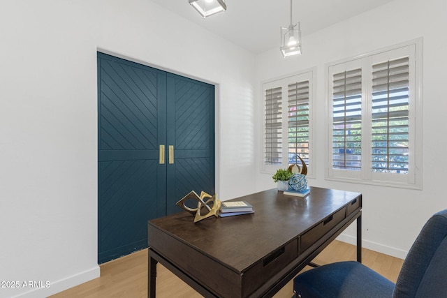 2545 E Harrison Ct, Gilbert, AZ 85295 - home office with light wood finished floors