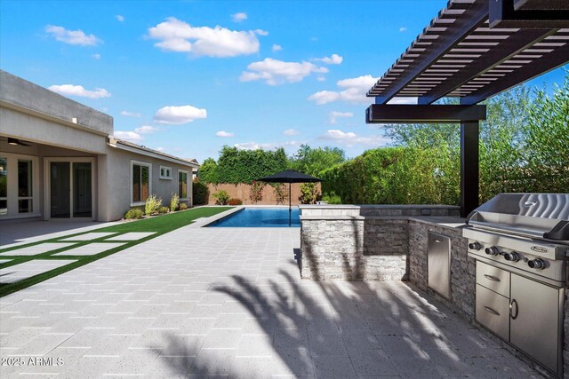 2821 E Cashman Dr, Phoenix, AZ 85050 - view of pool featuring a pergola and a patio