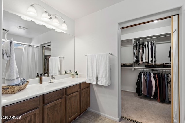 bathroom featuring vanity