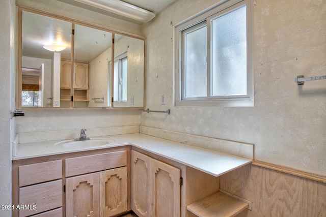 bathroom with a wealth of natural light and vanity