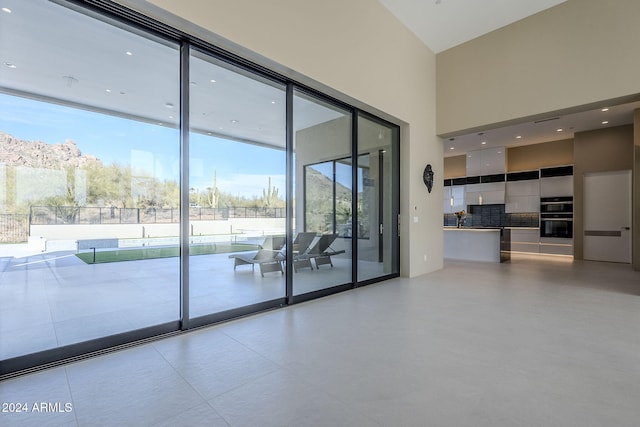 interior space featuring a wealth of natural light and sink