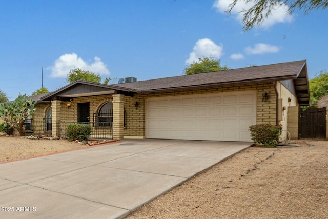 ranch-style house with a garage