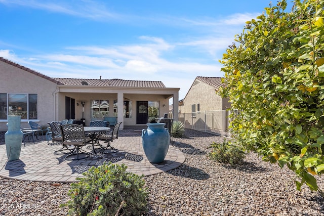 view of patio / terrace with a fenced backyard