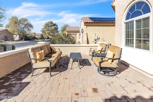 view of patio with outdoor lounge area