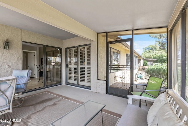 view of sunroom / solarium