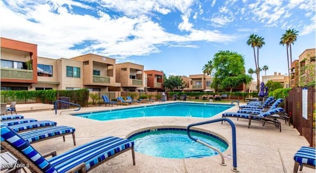 3500 N Hayden Rd Unit 801, Scottsdale, AZ 85251 - community pool with a community hot tub, a patio, and a residential view