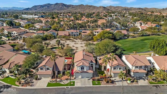 aerial view featuring a mountain view