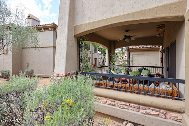 19700 N 76th St Unit 1124, Scottsdale, AZ 85255 - view of patio featuring ceiling fan