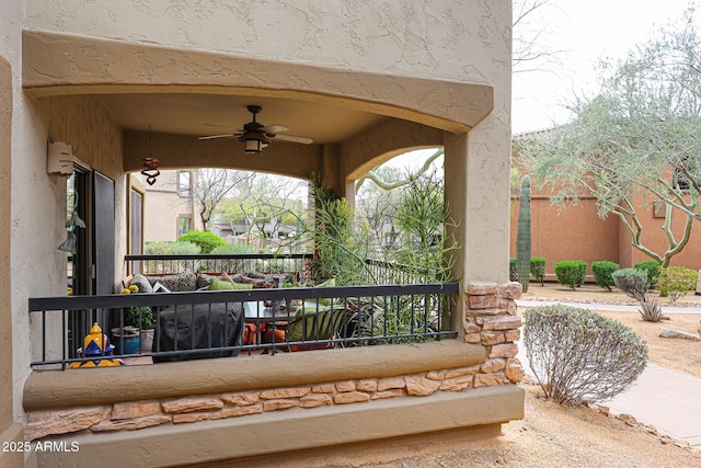 19700 N 76th St Unit 1124, Scottsdale, AZ 85255 - view of patio with ceiling fan