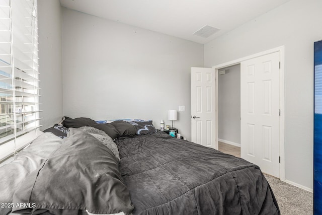 view of carpeted bedroom