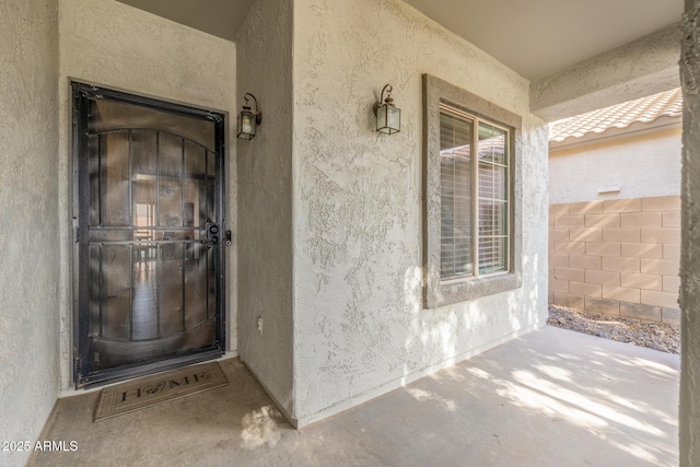 view of doorway to property