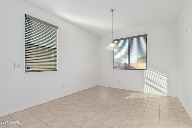 view of tiled spare room