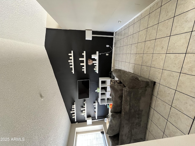 detailed view of tile walls
