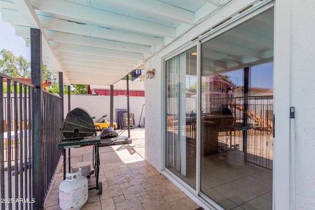 view of patio / terrace with fence
