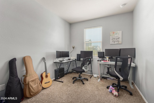 office area with carpet floors