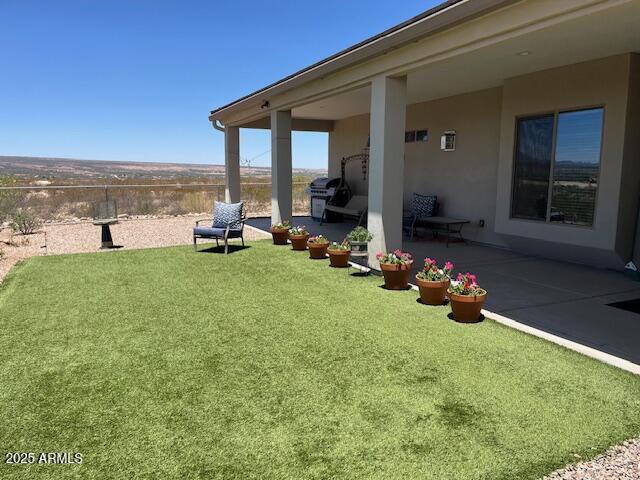 1067 N Jacobs Rd, Saint David, AZ 85630 - view of grassy yard featuring a patio area