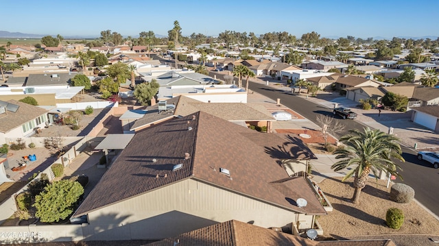 aerial view with a residential view