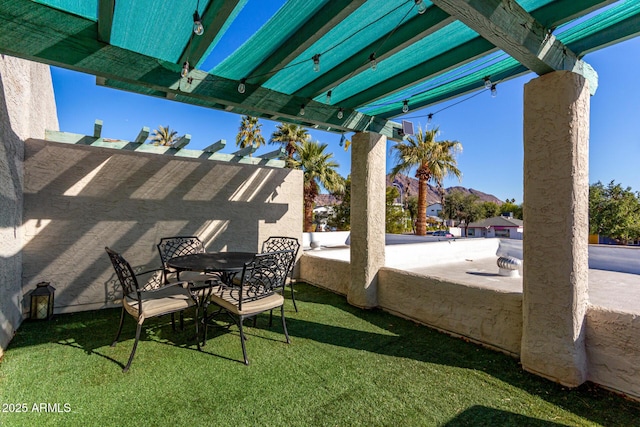 view of yard featuring a patio area