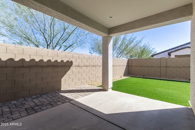 view of patio / terrace with a fenced backyard